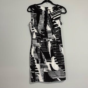 Lori Michaels Sleeveless Dress Size Small Black and White